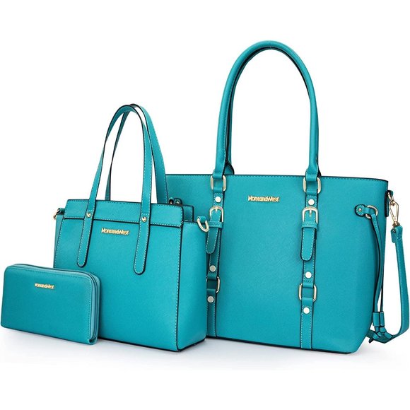 New Montana West Purses and Handbags for Women 3PCS Tote Purse and Walle…